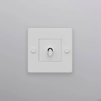 Interruptor único sem logotipo Cross 1G Aço Branco Padrão Europeu
