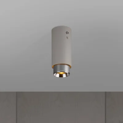 Exaustor Linear Cinza Aço com Spot de Teto Prateado