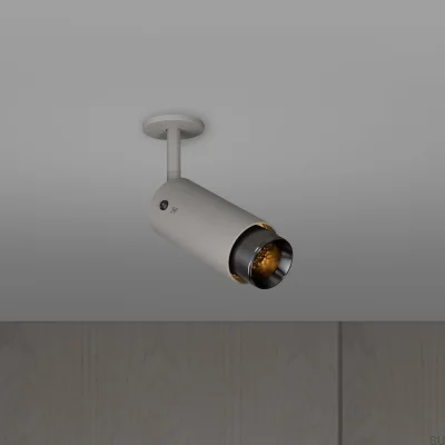Refletor linear ajustável Exhaust na cor cinza aço com detalhes em metal grafite