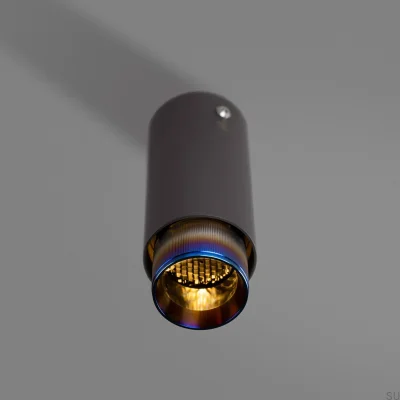 Exaustor Linear em Aço Grafite com Refletor de Teto em Aço Queimado