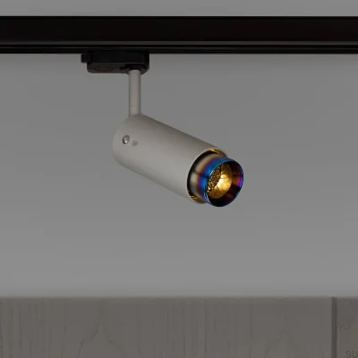 Escape Linear Cinza Aço com Refletor de Pista em Aço Queimado