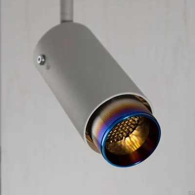 Escape Linear Cinza Aço com Refletor de Pista em Aço Queimado