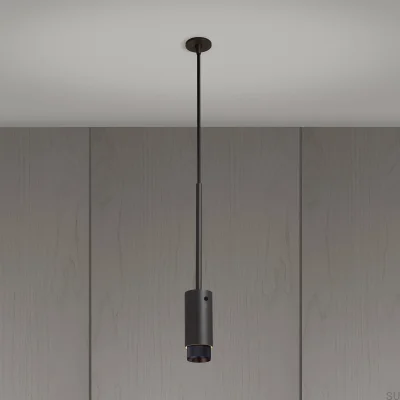 Exhaust Cross Steel Graphite com luminária pendente preta