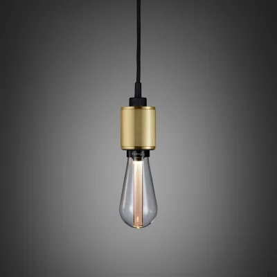 Luminária pendente linear de latão maciço