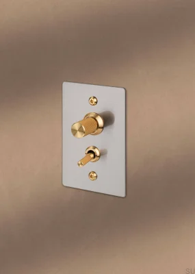 Conjunto decorativo para o interruptor Detail Linear Steel White.