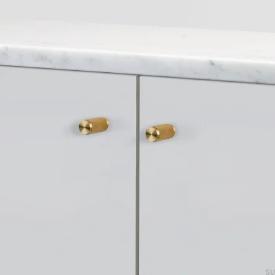 Puxador de móveis Linear 12 em latão (conjunto de 2)