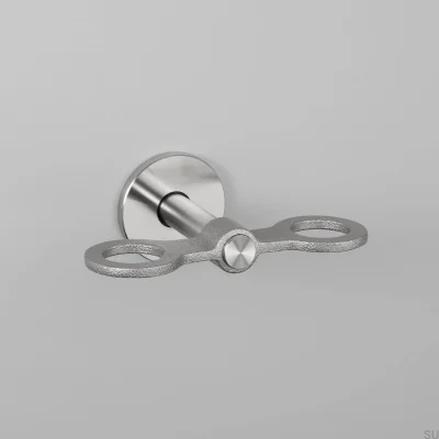 Suporte para sabonete líquido Double Cast 140 em aço prateado