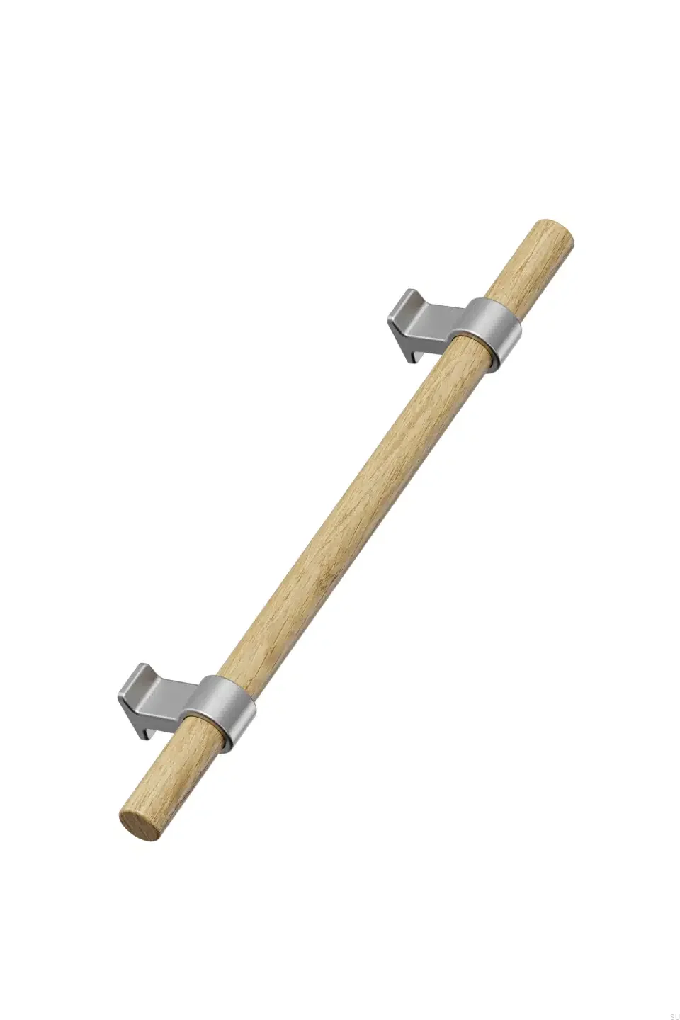 557030160-052/66--Uchwyt-meblowy-podłużny-Bond-Wood-160-Drewniany-Dębowy-Srebrny-Furnipart-Skandynawskie-Uchwyty_1