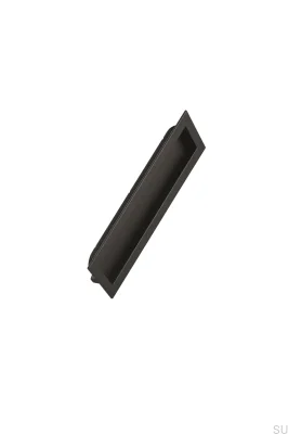 Puxador embutido para móveis Inn 192, metal, preto fosco