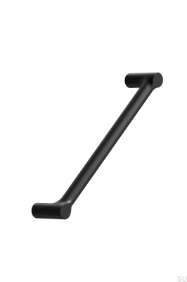 Puxador alongado Filo 160 para móveis, metal, preto fosco