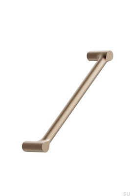 Puxador alongado para móveis Filo 160 em metal dourado escovado