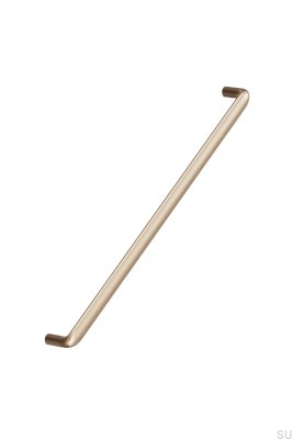 Puxador alongado para móveis Cobra 320 em metal dourado escovado