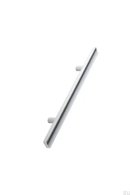 Puxador longo Calliope 160 para móveis, aço, prata, polido espelhado