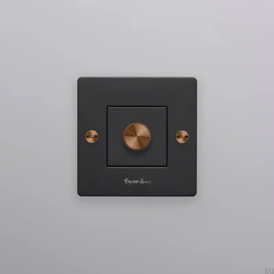 Luminária LED Cross 1G 250W preta com luz quente ao pôr do sol, dimmer padrão europeu com logotipo.