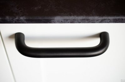 Puxador alongado para móveis Grip 143 em latão preto