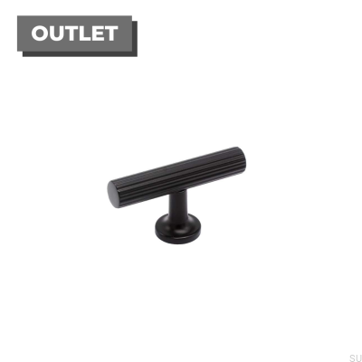 Botão para móveis T-Bar Portland Metal Black