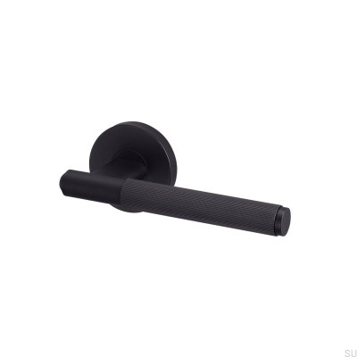 Puxador de porta Linear 38 em aço para soldador, preto.