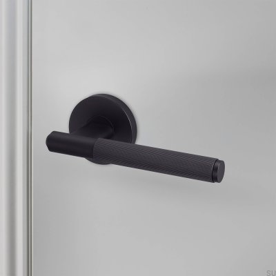 Puxador de porta Linear 38 em aço para soldador, preto.