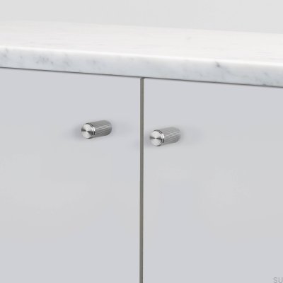 Puxador Linear 12 em Aço Prateado para Móveis (Conjunto de 2)