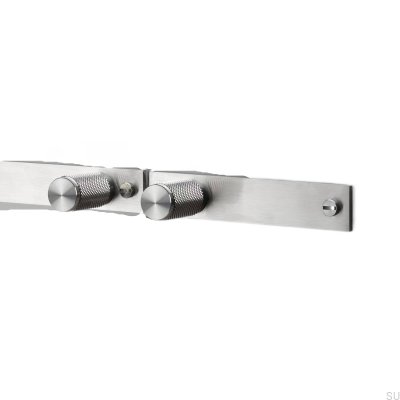 Puxador para móveis com arruela, placa cruzada 20, aço prateado (conjunto de 2)