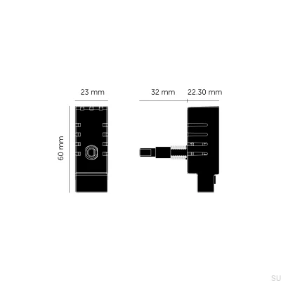 Módulo dimmer LED de 120 W para escadas, padrão britânico.