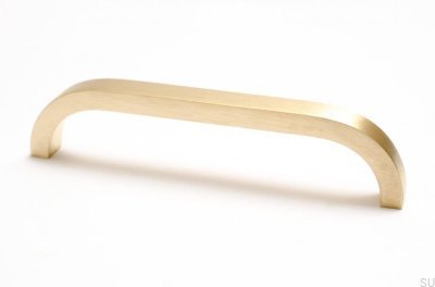 Puxador de móvel longo Slim 128 Gold Latão Escovado sem Pintura