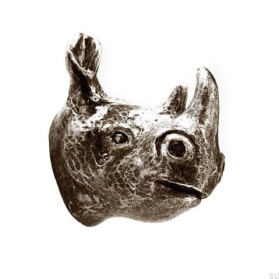 Maçaneta de móveis Noshörning Rhino Ancient black
