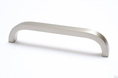 Puxador de móvel alongado Slim 128, prata, aço, escovado