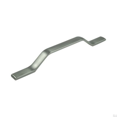Cha-Cha 160/192 Oblong para móveis com alça de prata escovada