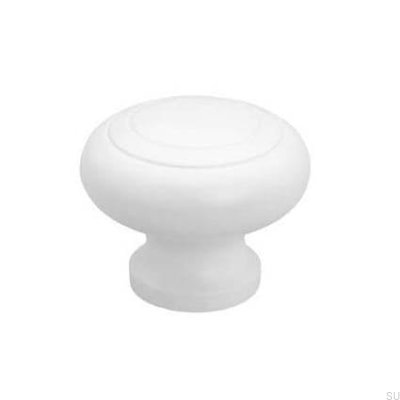 Botão para móveis Rillan 44 de madeira, branco