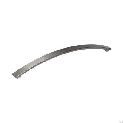 Puxador de móvel retangular Malen 224 prateado escovado (aparência de inox)