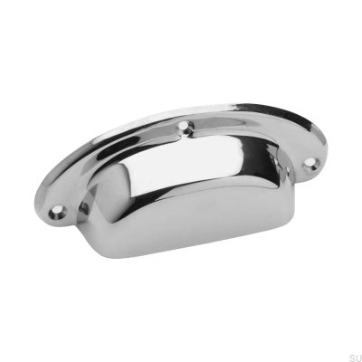 Puxador de móvel Shell 1843 95 Níquel polido prata