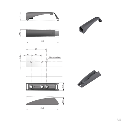Pára-choques K-Push de 20 mm com amortecedor branco