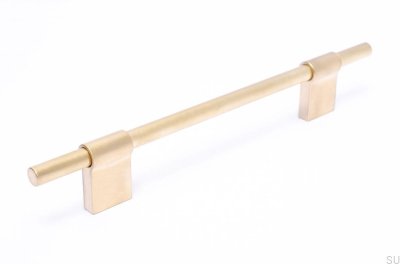 Puxador para móveis Line 128 Gold Latão Escovado Sem Pintura