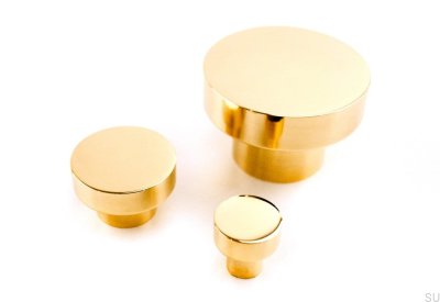 Botão para móveis Dot 50 Brushed Brass Unpainted
