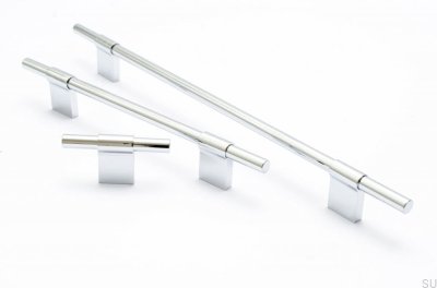 Puxador para móveis Linha 128 Prata, Aço, Escovado