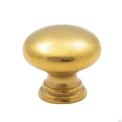 Maçaneta para móveis 411 24 Gold Latão Sem Polimento Sem Pintura