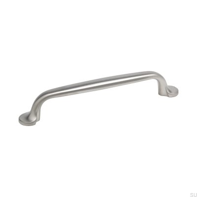 Puxador de móvel alongado 7032 128 Prata escovada (aspecto inox)
