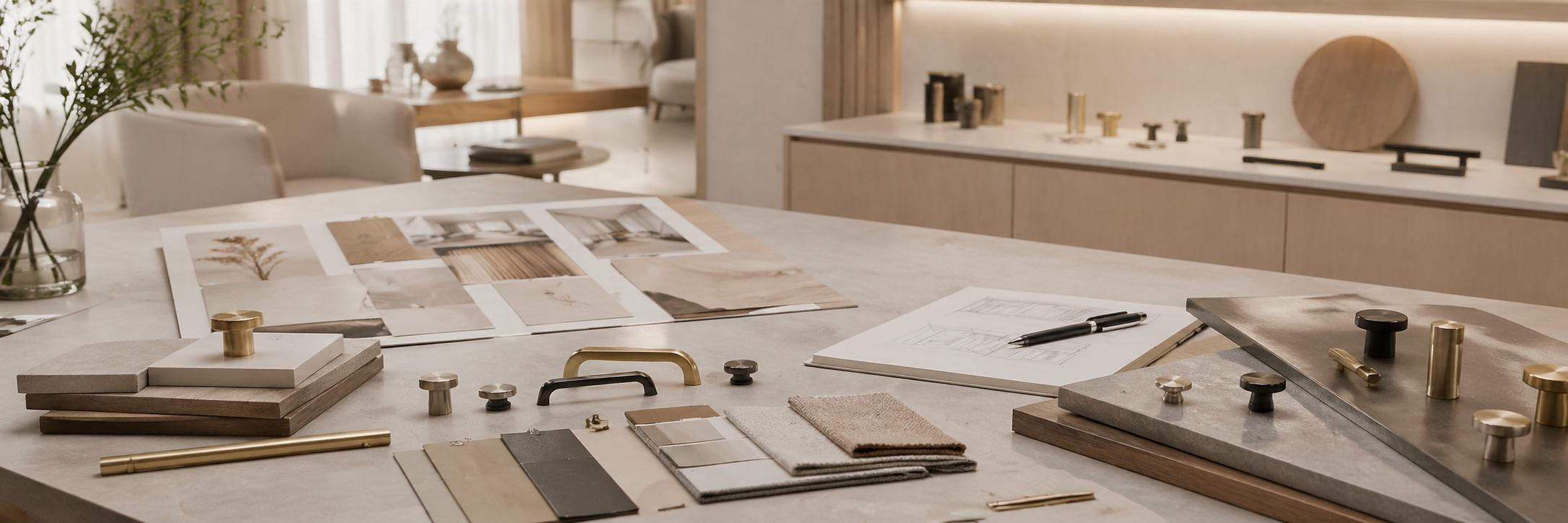 Detalhes, amostras e materiais Scandinavian Handles